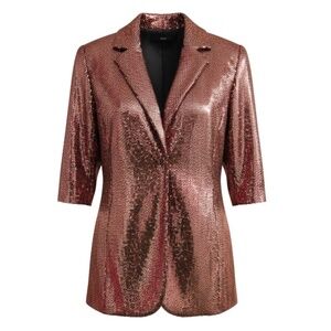 Yessica rose gold sequin blazer dress